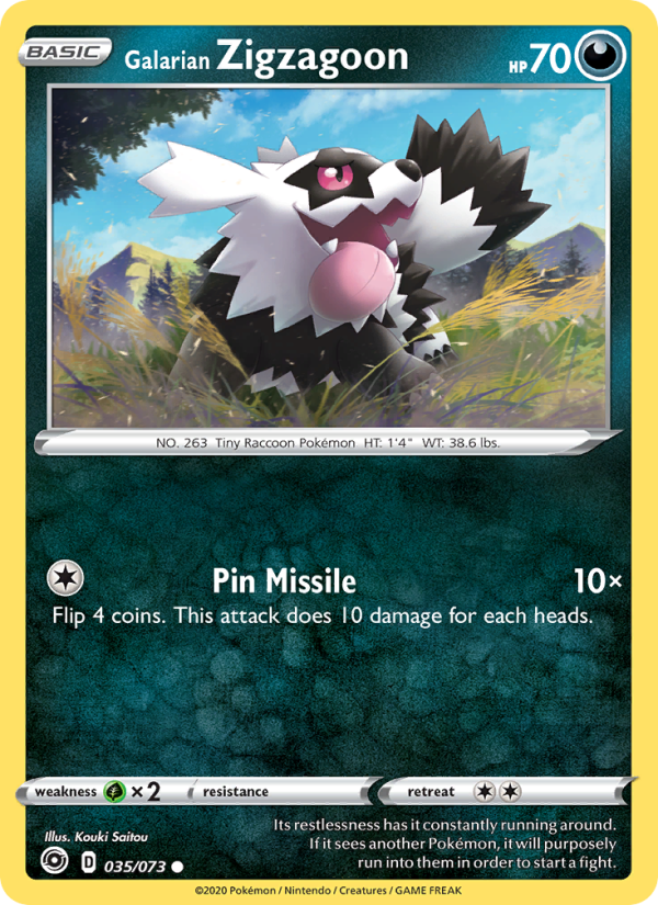 Galarian Zigzagoon Common (35/70) swsh3.5