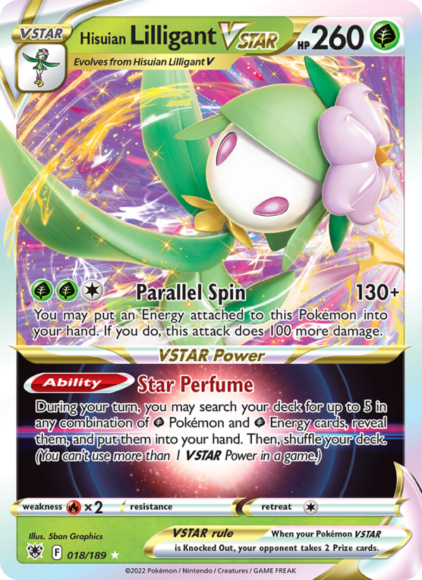 Hisuian Lilligant VSTAR Holo Rare VSTAR (018/189) swsh10