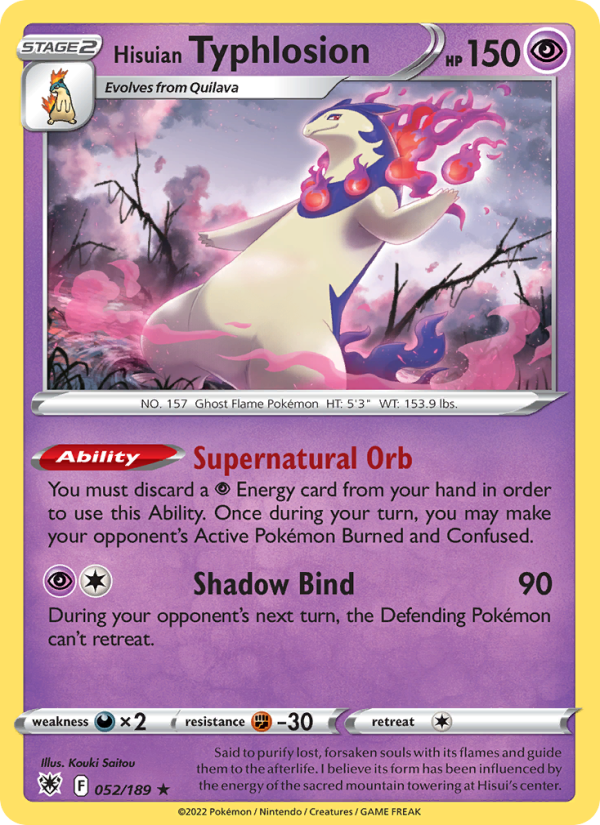 Hisuian Typhlosion Holo Rare (052/189) swsh10