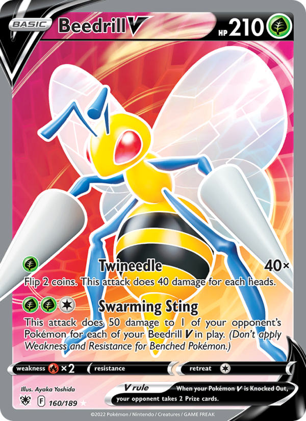 Beedrill V Ultra Rare (160/189) swsh10
