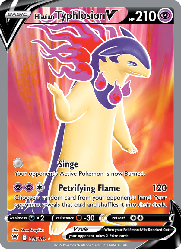 Hisuian Typhlosion V Ultra Rare (169/189) swsh10