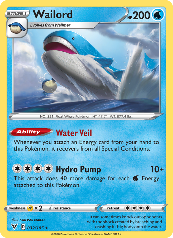 Wailord Holo Rare (32/185) swsh4