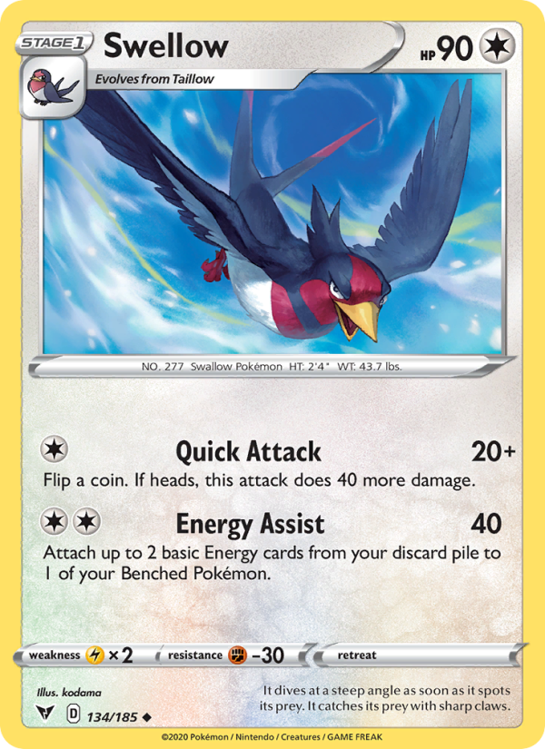 Swellow Uncommon (134/185) swsh4