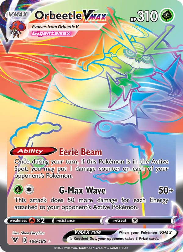 Orbeetle VMAX Secret Rare (186/185) swsh4