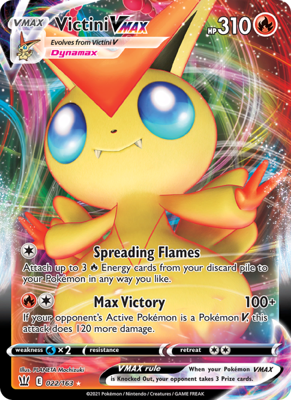 Victini VMAX Holo Rare VMAX (22/163) swsh5