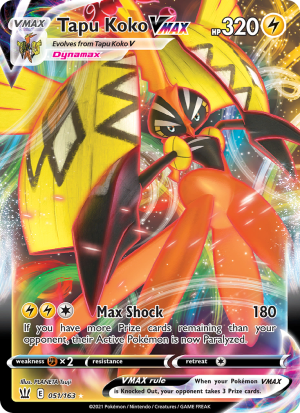 Tapu Koko VMAX Holo Rare VMAX (51/163) swsh5