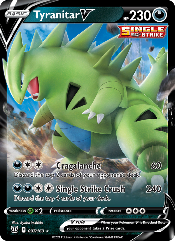 Tyranitar V Holo Rare V (97/163) swsh5