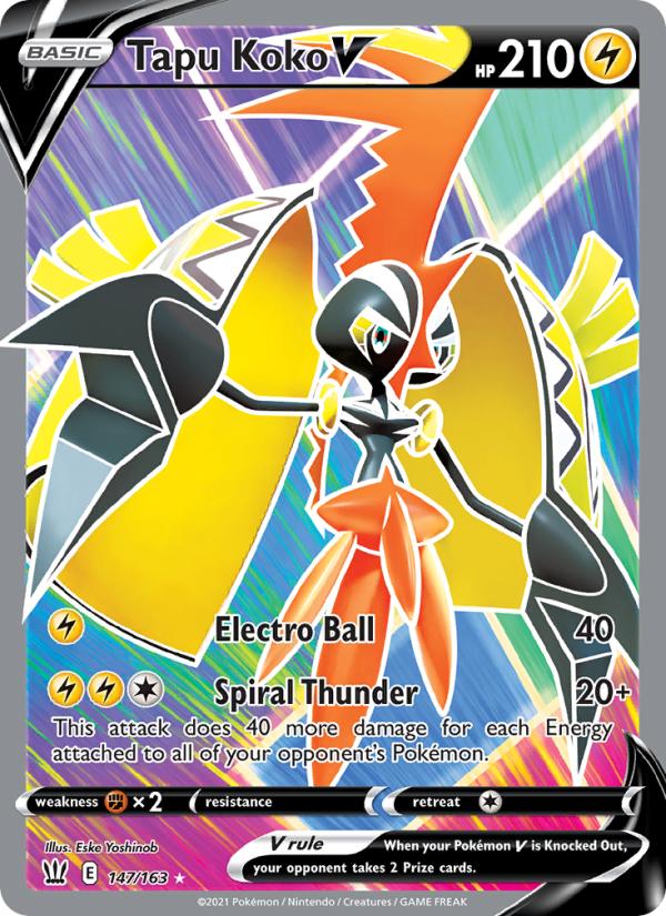 Tapu Koko V Ultra Rare (147/163) swsh5