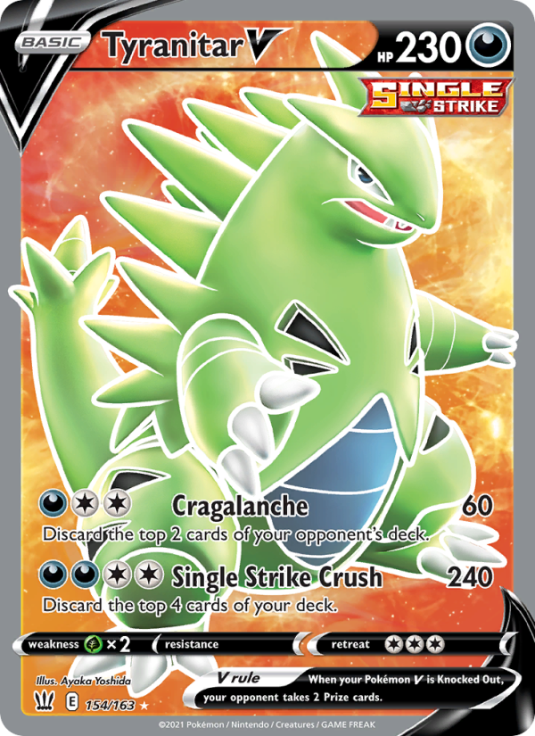 Tyranitar V Ultra Rare (154/163) swsh5