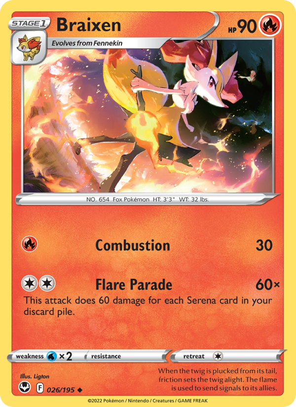Braixen Uncommon (026/195) swsh12