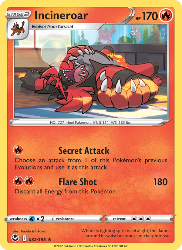 Incineroar Rare (032/195) swsh12