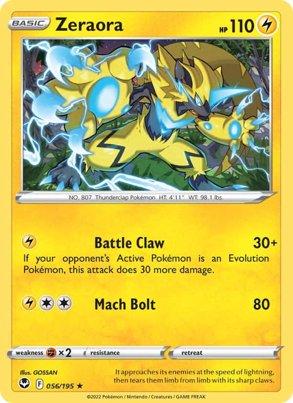 Zeraora Rare (056/195) swsh12