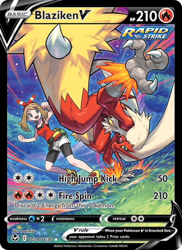 Blaziken V Holo Rare V (TG14/195) swsh12