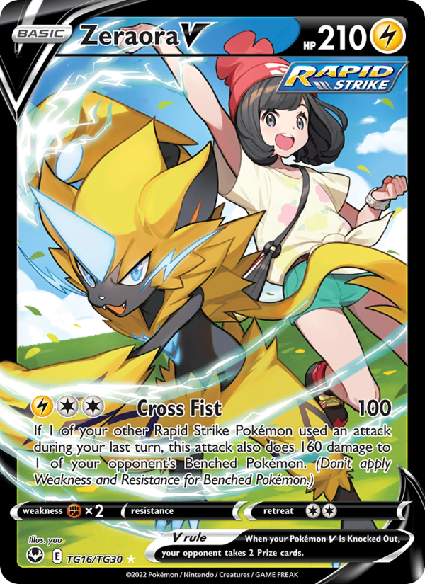 Zeraora V Holo Rare V (TG16/195) swsh12