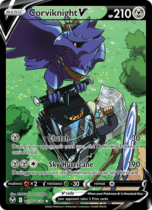 Corviknight V Holo Rare V (TG18/195) swsh12