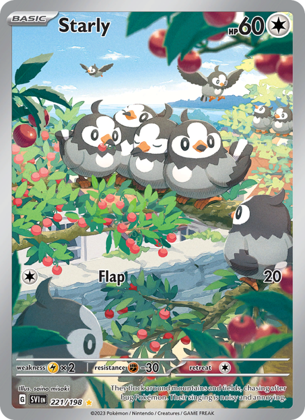 Starly Illustration rare (221/198) sv01