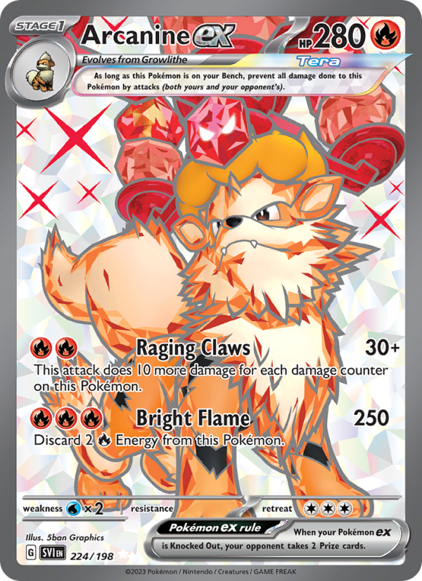 Arcanine ex Ultra Rare (224/198) sv01