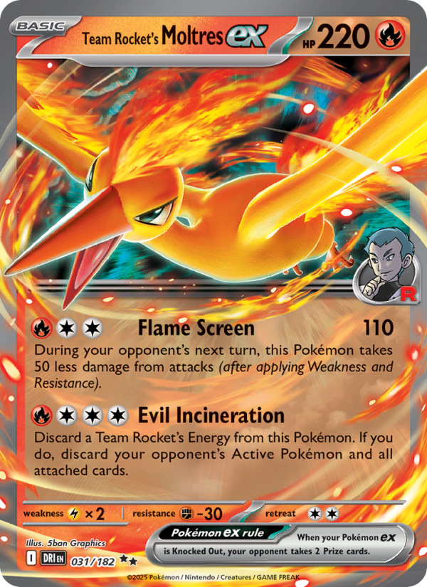 Team Rocket's Moltres ex Double rare (031/182) sv10