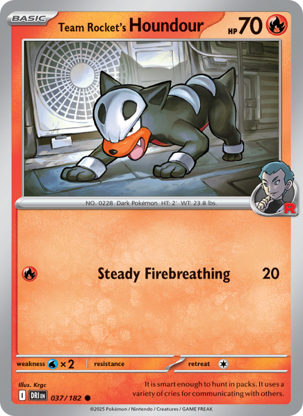 Team Rocket's Houndour Common (037/182) sv10