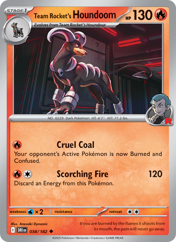 Team Rocket's Houndoom Uncommon (038/182) sv10