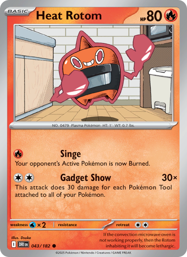 Heat Rotom Common (043/182) sv10