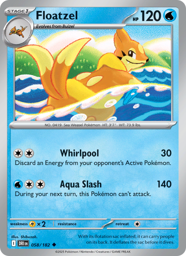 Floatzel Uncommon (058/182) sv10