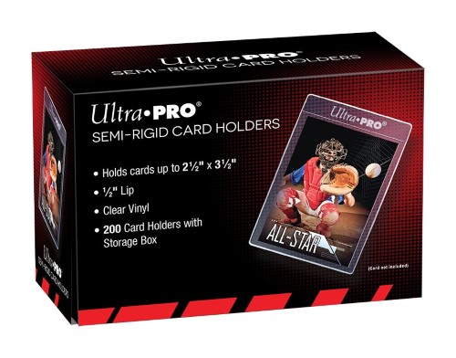 UltraPro Semi-rigid 1/2 inch Lip Sleeves (200 card holders) 