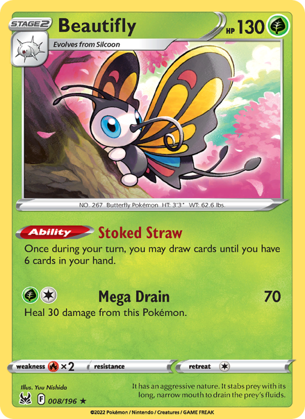 Beautifly Holo Rare (008/196) swsh11