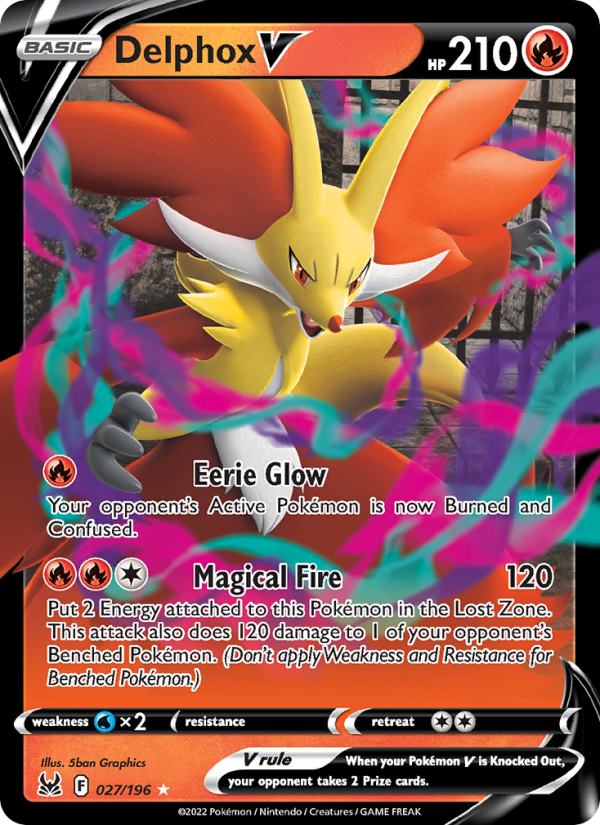 Delphox V Holo Rare V (027/196) swsh11