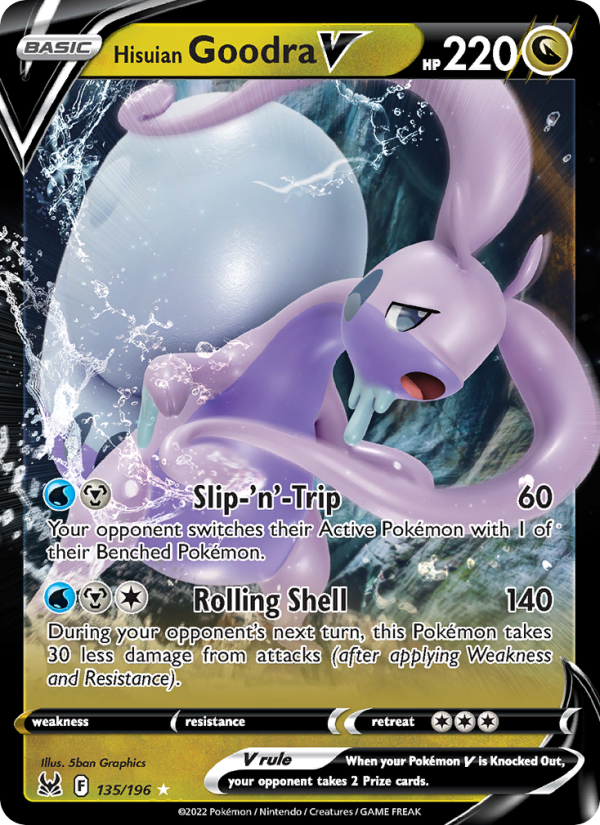 Hisuian Goodra V Holo Rare V (135/196) swsh11