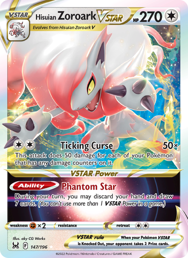 Hisuian Zoroark VSTAR Holo Rare VSTAR (147/196) swsh11