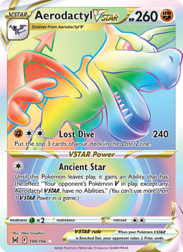 Aerodactyl VSTAR Secret Rare (199/196) swsh11