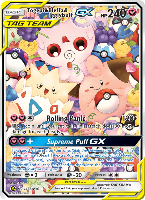 Togepi & Cleffa & Igglybuff GX Ultra Rare (143/236) sm12