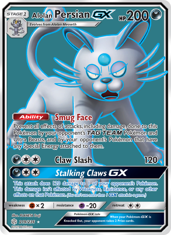 Alolan Persian GX Ultra Rare (219/236) sm12