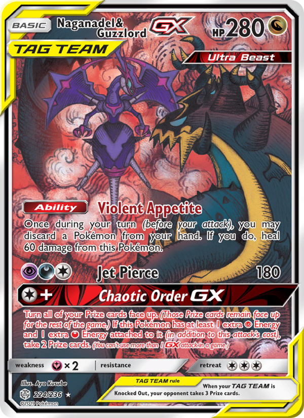 Naganadel & Guzzlord GX Ultra Rare (224/236) sm12