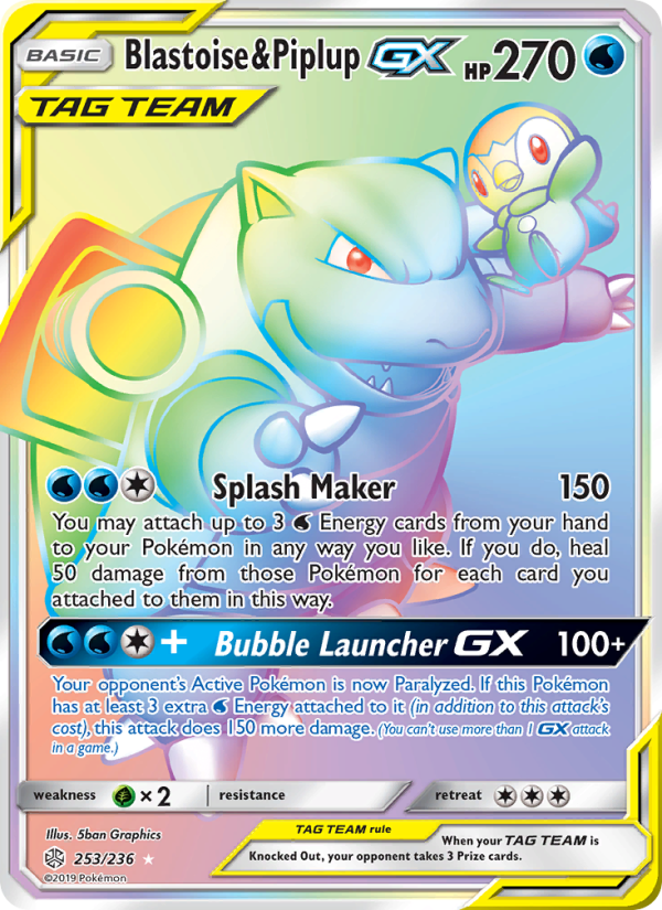 Blastoise & Piplup GX Secret Rare (253/236) sm12