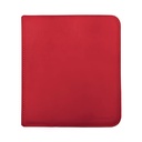 Vivid 12-pocket Zippered PRO-Binder – Red