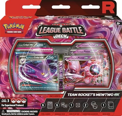 Pokémon TCG: Team Rocket’s Mewtwo Ex League Battle Deck (1 Ready-to-Play 60-Card Deck)