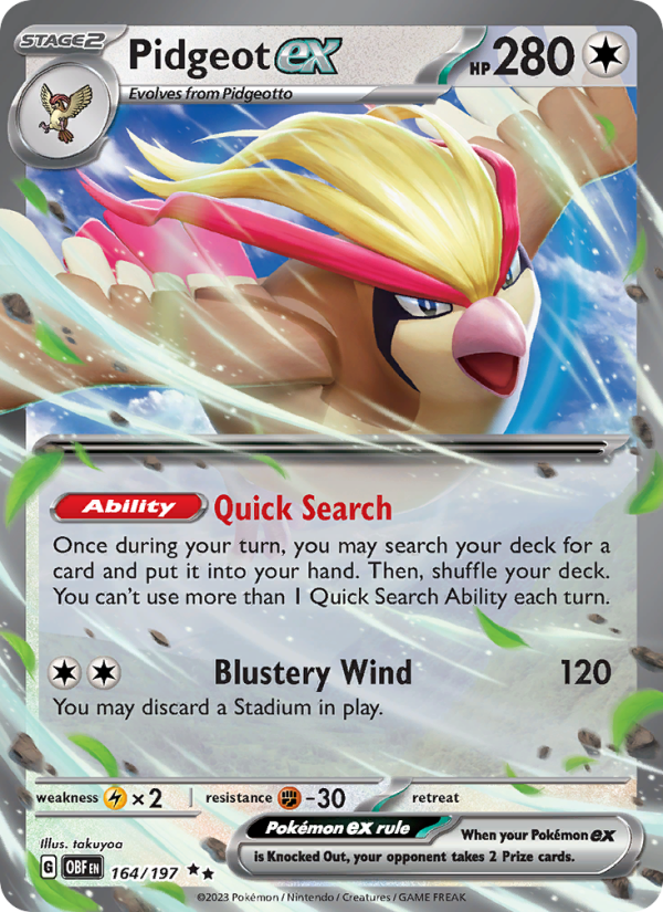 Pidgeot ex Double rare (164/197) sv03