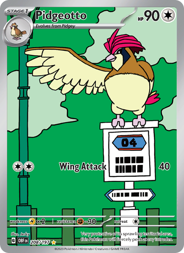 Pidgeotto Illustration rare (208/197) sv03