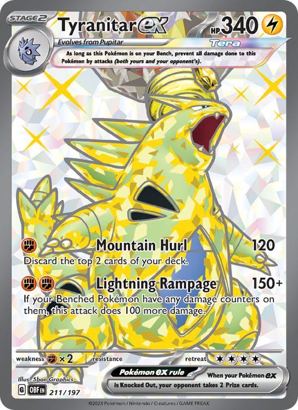 Tyranitar ex Ultra Rare (211/197) sv03