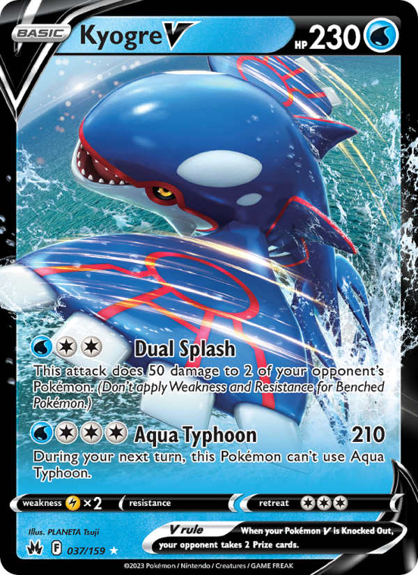 Kyogre V Holo Rare V (037/159) swsh12.5