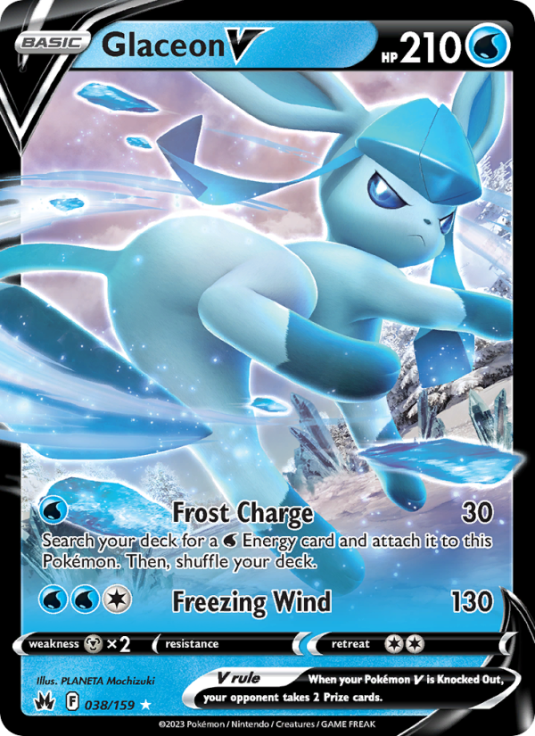 Glaceon V Holo Rare V (038/159) swsh12.5