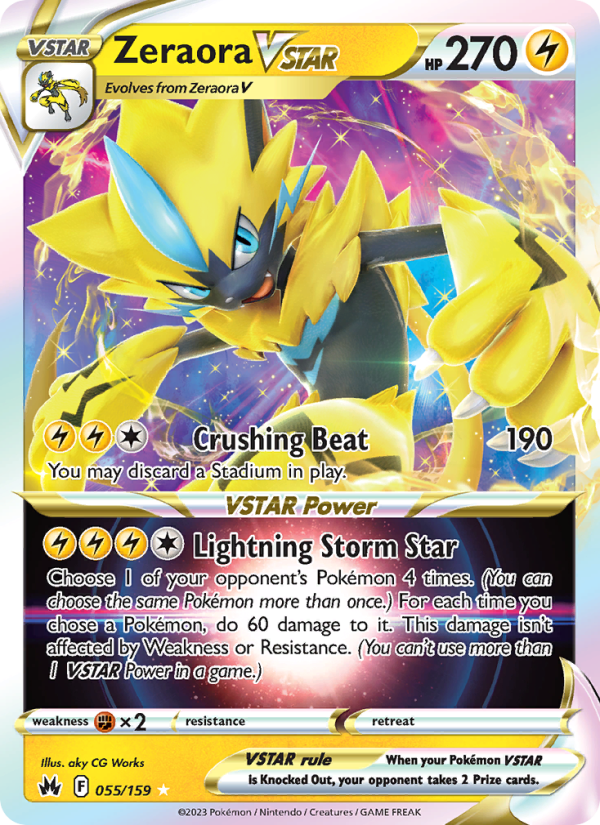 Zeraora VSTAR Holo Rare VSTAR (055/159) swsh12.5
