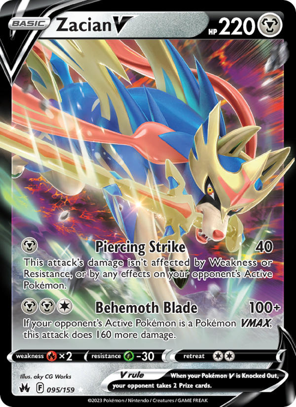 Zacian V Holo Rare V (095/159) swsh12.5