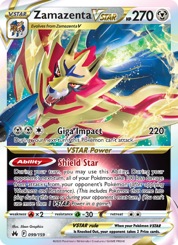 Zamazenta VSTAR Holo Rare VSTAR (099/159) swsh12.5
