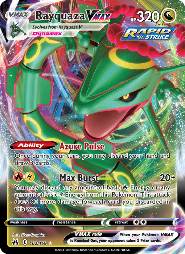 Rayquaza VMAX Ultra Rare (102/159) swsh12.5