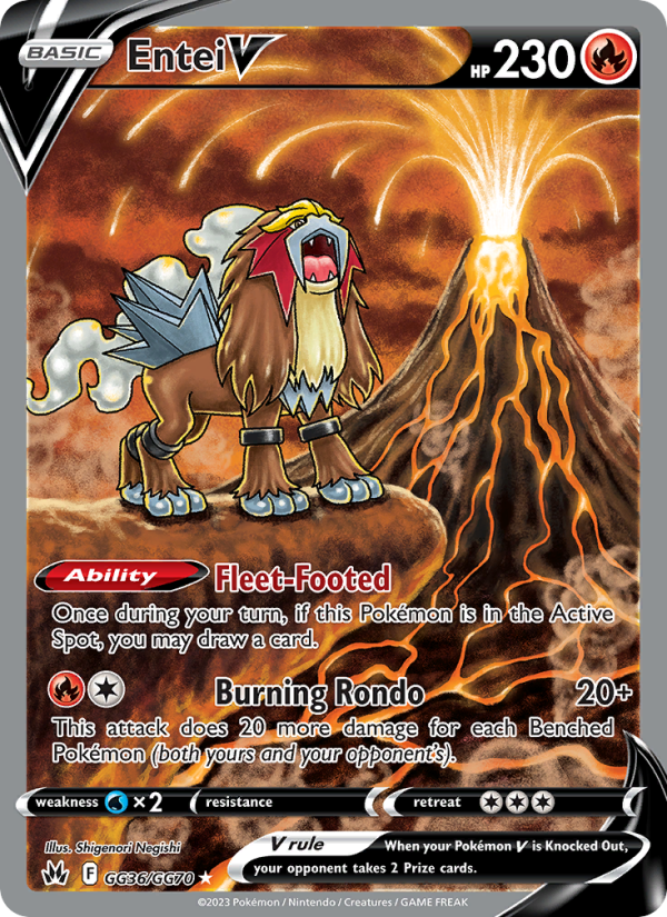 Entei V Ultra Rare (GG36/159) swsh12.5
