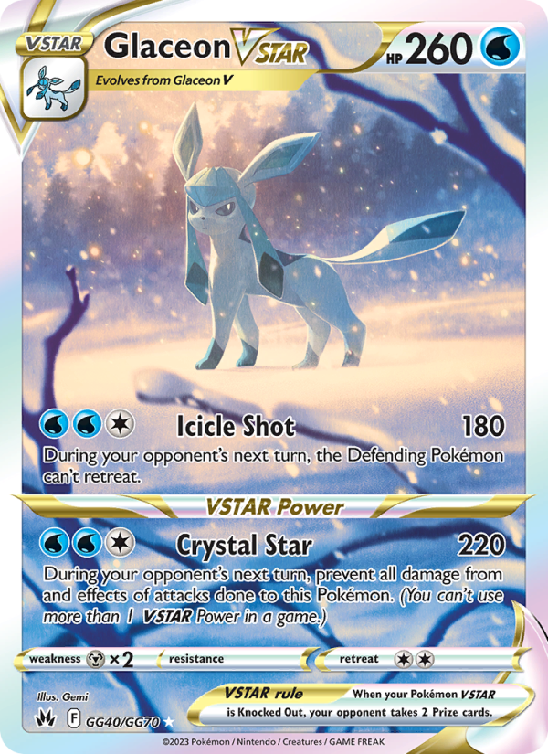 Glaceon VSTAR Ultra Rare (GG40/159) swsh12.5