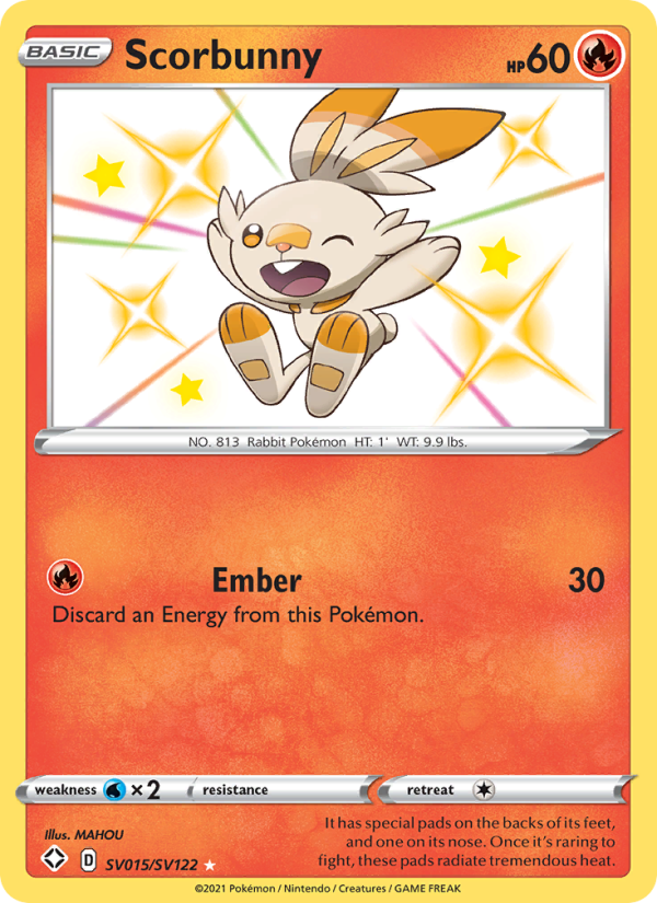 Scorbunny Shiny rare (SV015/72) swsh4.5